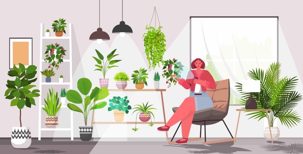 Decorating office with artificial plants