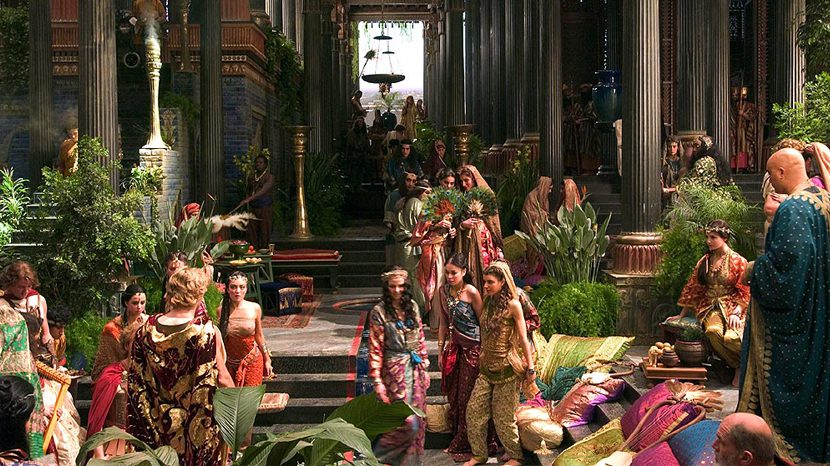  Movie scene filled with Artificial plants