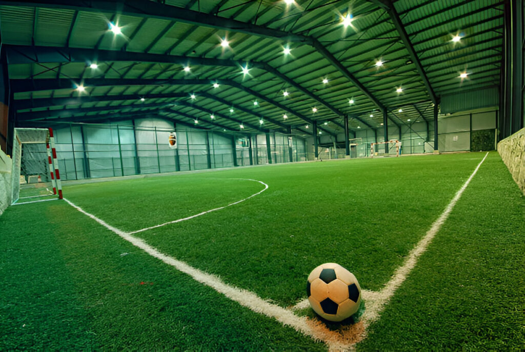 Indoor sports turf with artificial greenary Best artificial plants shop in chennai