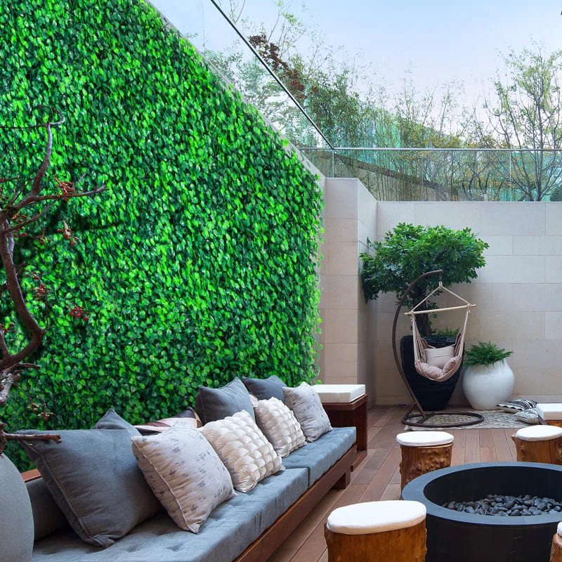 Artificial hedge panels for Backyard cooking BBQ