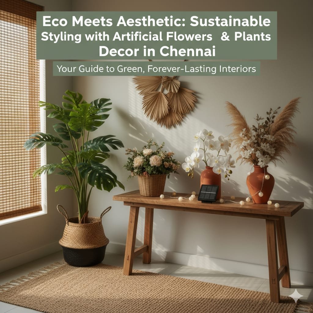 Eco Meets Aesthetic Sustainable Styling with Artificial Flowers and Artificial Plants Decor in Chennai