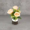 Pale-Peach-Rose-with-Grass-Flower-Arrangement