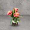 Pink & Peach Rose with Grass Flower Arrangement