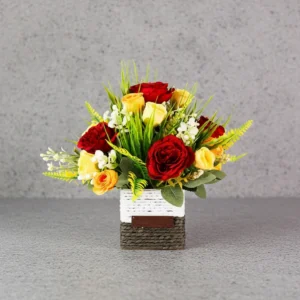 Roses with Grasses Flower Arrangement