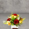 Roses with Grasses Flower Arrangement