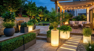 Best Ways to Use Artificial Plants with LED & FRP Pots in Outdoor Areas