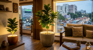 Why Artificial Plants with LED & FRP Pots Are Trending in Chennai